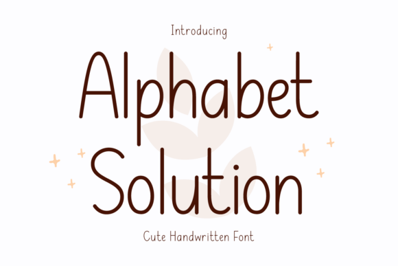 Alphabet Solution: A Versatile Handwritten Font for Creative Design