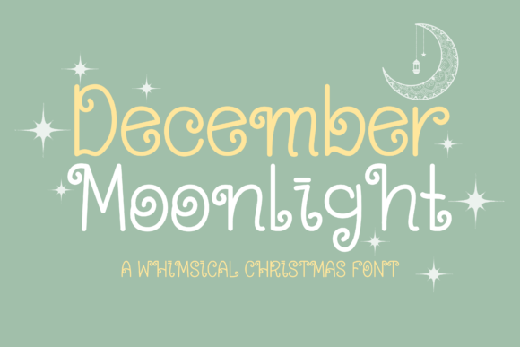 December Moonlight: A Whimsical Font for Festive Design